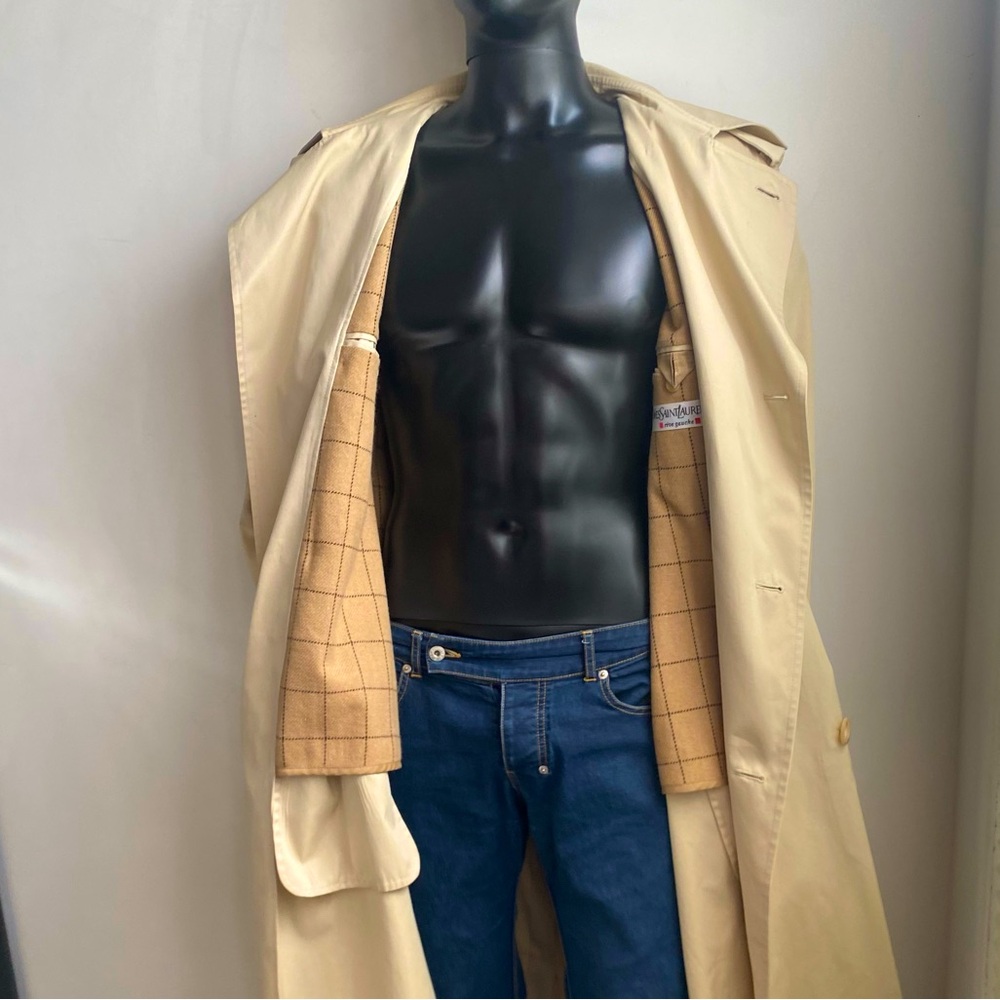 Yves Saint Laurent Vintage YSL Rive Gauche men’s trench coat